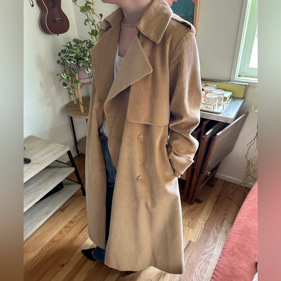COS Jackets & Blazers - COS Beige Corduroy Trench Coat - Women’s Jackets & Coats